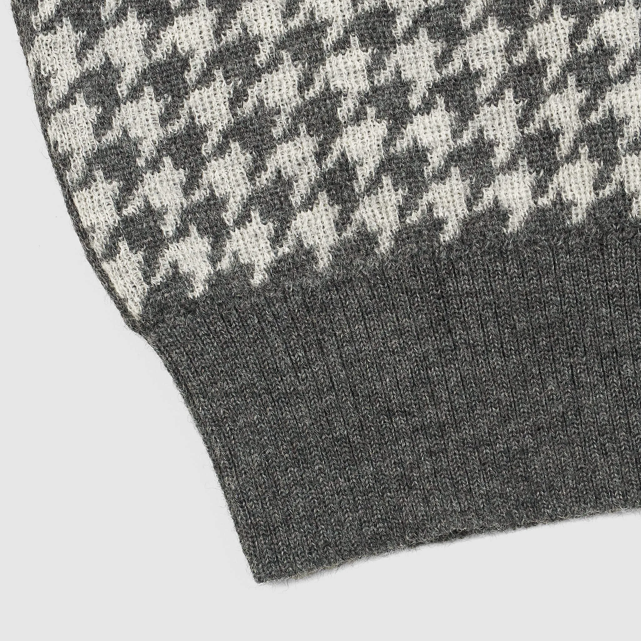 Hansen Knit Hounds Tooth Wool Cardigan