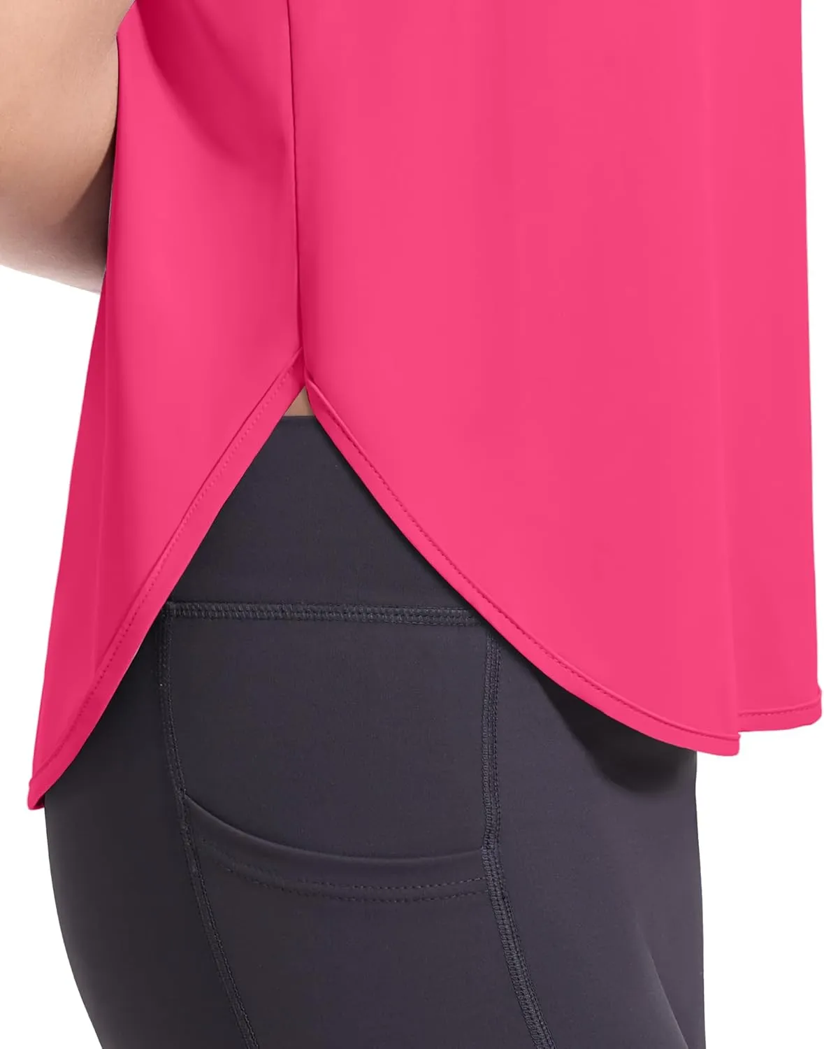 HASMES Girls Tank Tops Quick Dry Athletic Top Cute Sleeveless Shirts Dance Yoga Workout Tops
