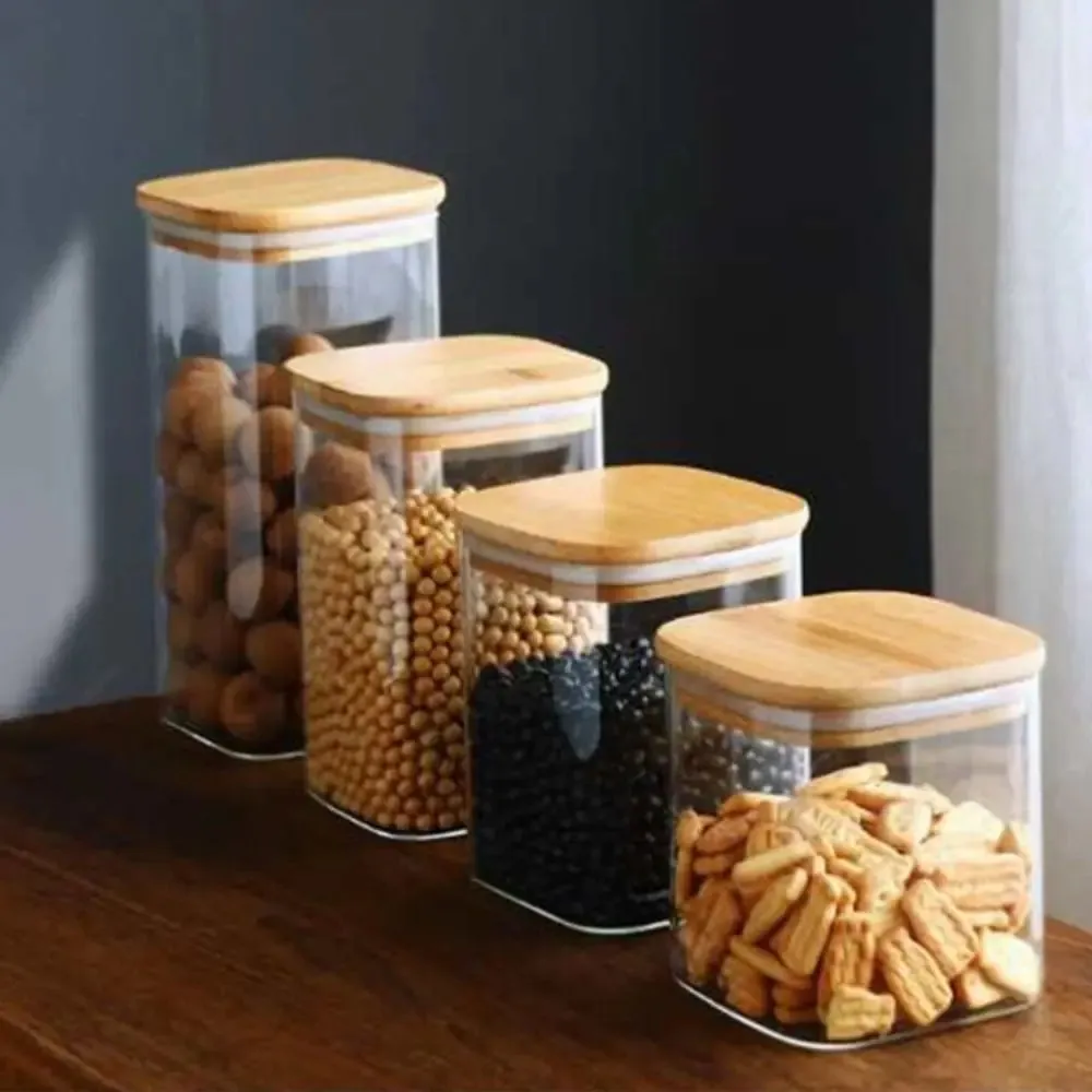 High Borosilicate Glass Sealed Can – EcoNest Kitchen Storage Jars
