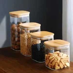 High Borosilicate Glass Sealed Can – EcoNest Kitchen Storage Jars