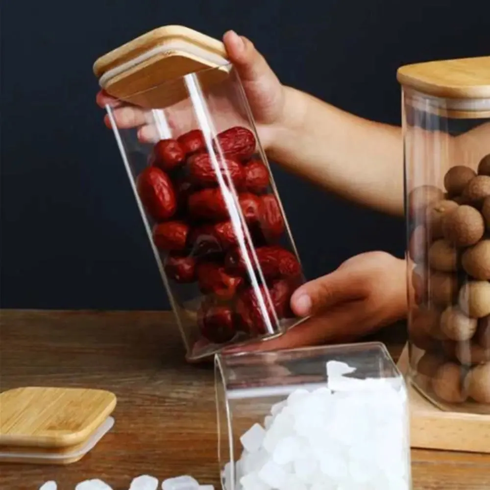 High Borosilicate Glass Sealed Can – EcoNest Kitchen Storage Jars