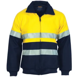 HiVis Two Tone Bluey Bomber Jacket with CSR R/Tape - 3859