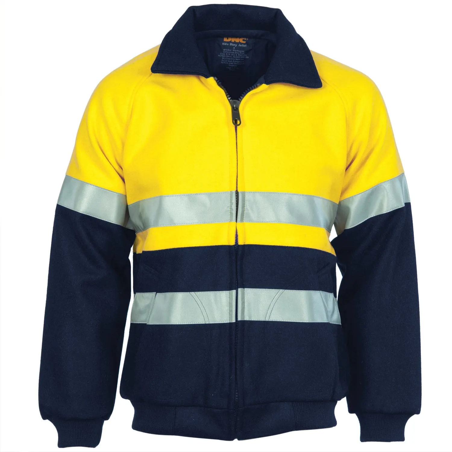HiVis Two Tone Bluey Bomber Jacket with CSR R/Tape - 3859