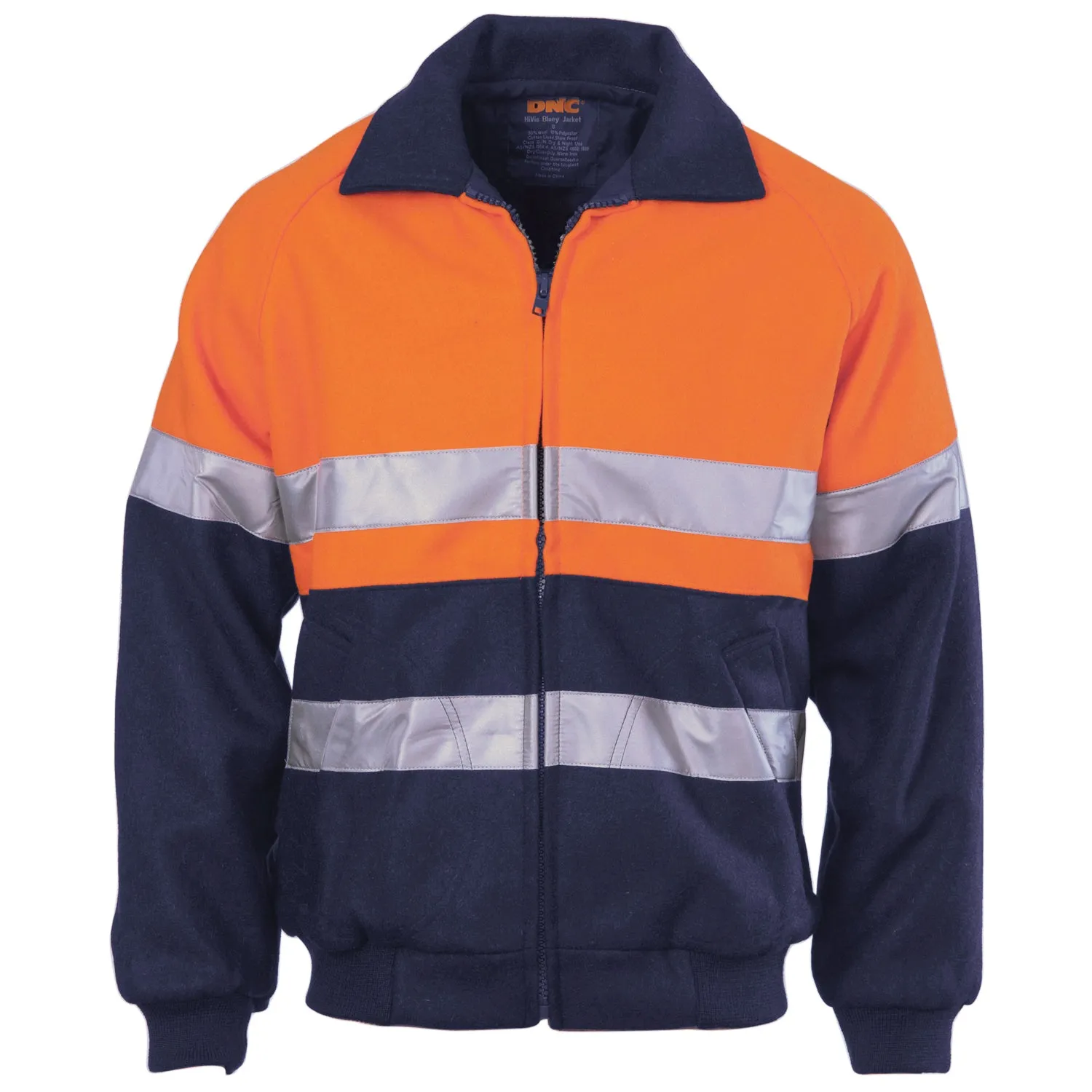 HiVis Two Tone Bluey Bomber Jacket with CSR R/Tape - 3859