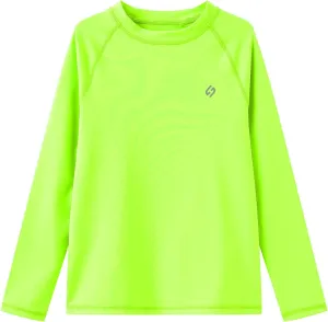 HODOSPORTS Boys UPF 50  Rash Guard Swim Shirts Long Sleeve Quick Dry UV Protection Sun T-Shirts