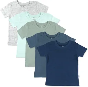HonestBaby unisex-baby 5-pack Short Sleeve T-shirts 100% Organic Cotton