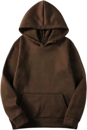 Hoodie for Women Long Sleeve Fleece Oversized Pullover Tops Long Sleeve Drop Shoulder Pocket Blouses Preppy Clothes