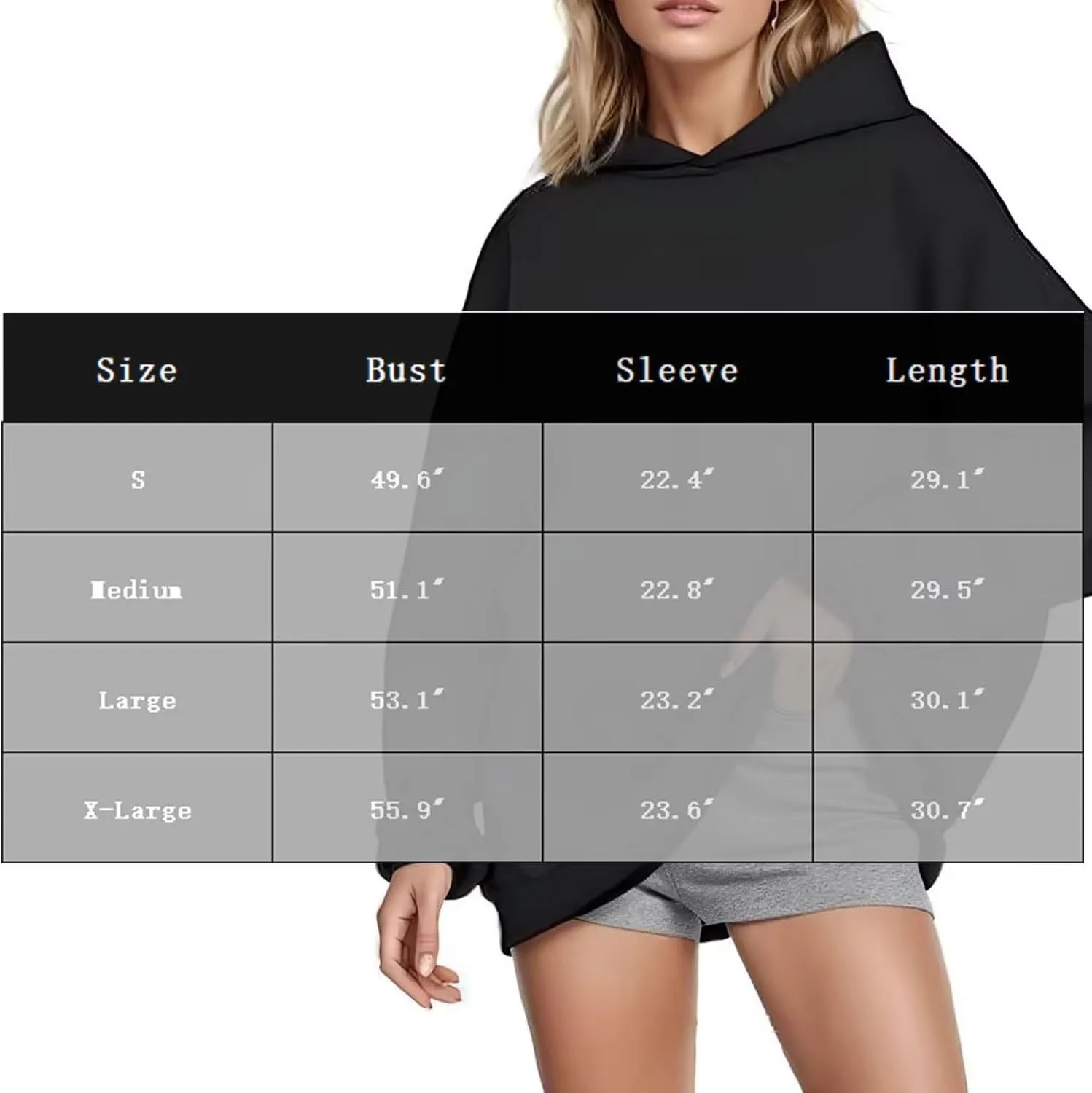 Hoodies Oversized Woman Fleece Hooded Pullover Tops Sweaters Drop Shoulder Long Sleeve Solid Color Tops for Leggings