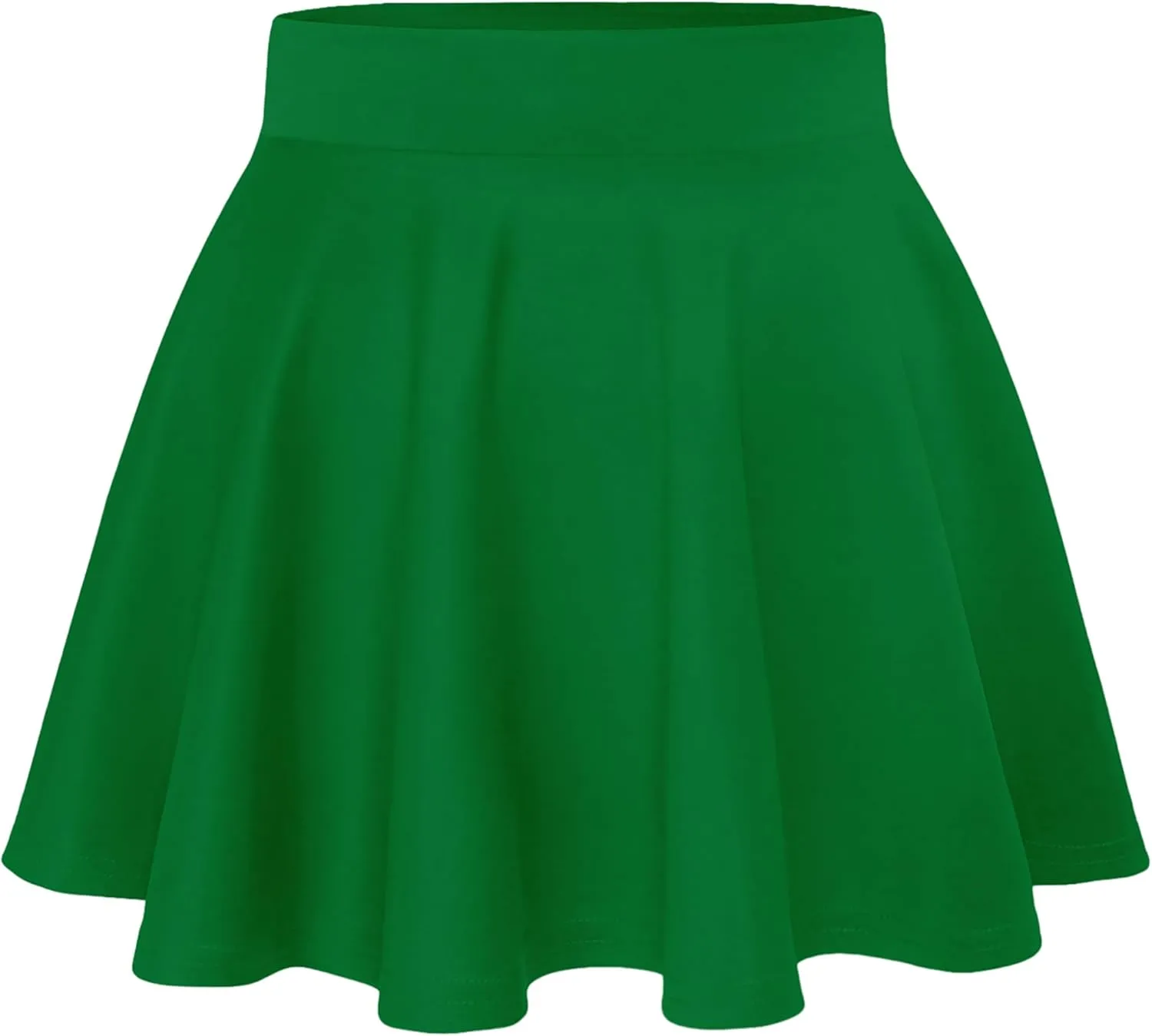 Hybrid & Company Womens Stretch Super Short Flared Casual Nylon Ponte Mini Skate Skirt