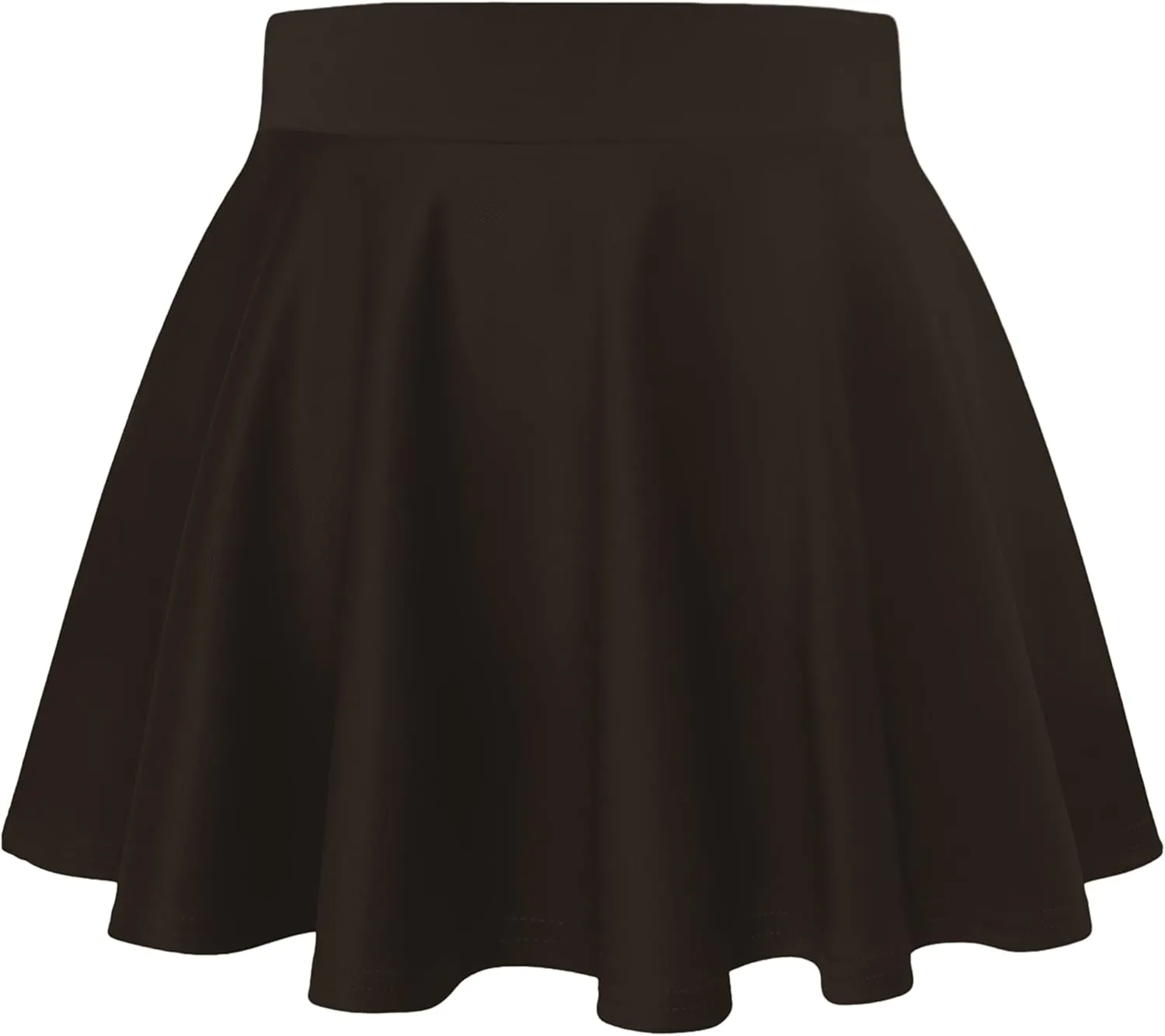 Hybrid & Company Womens Stretch Super Short Flared Casual Nylon Ponte Mini Skate Skirt