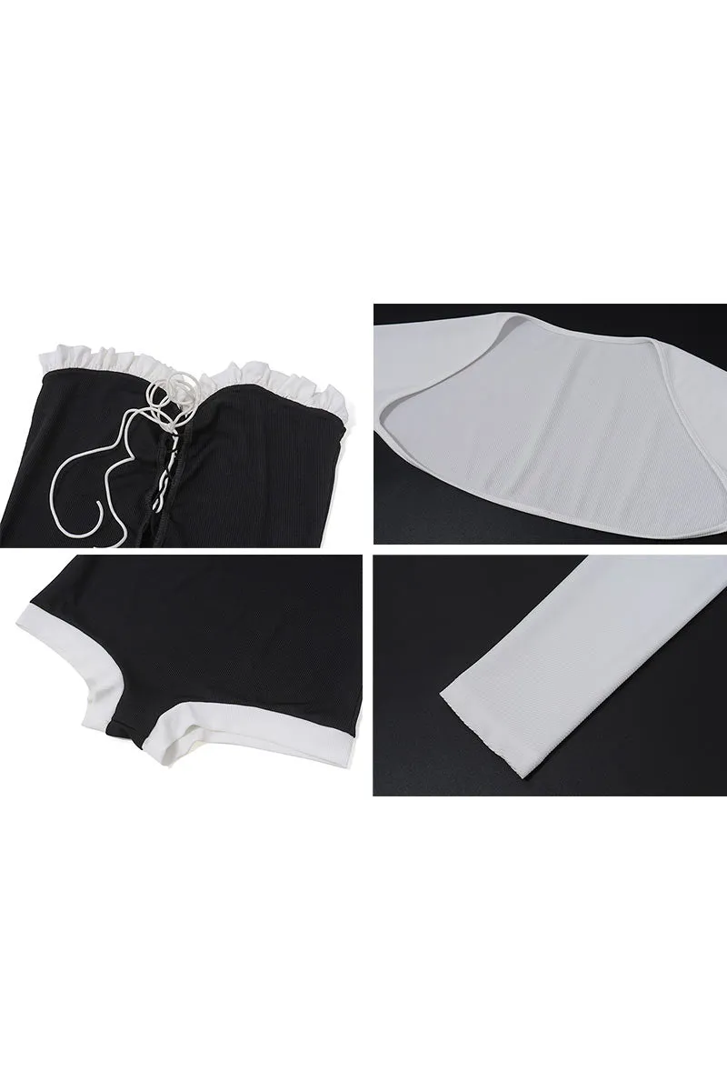 JK0704 Strapless Romper Set