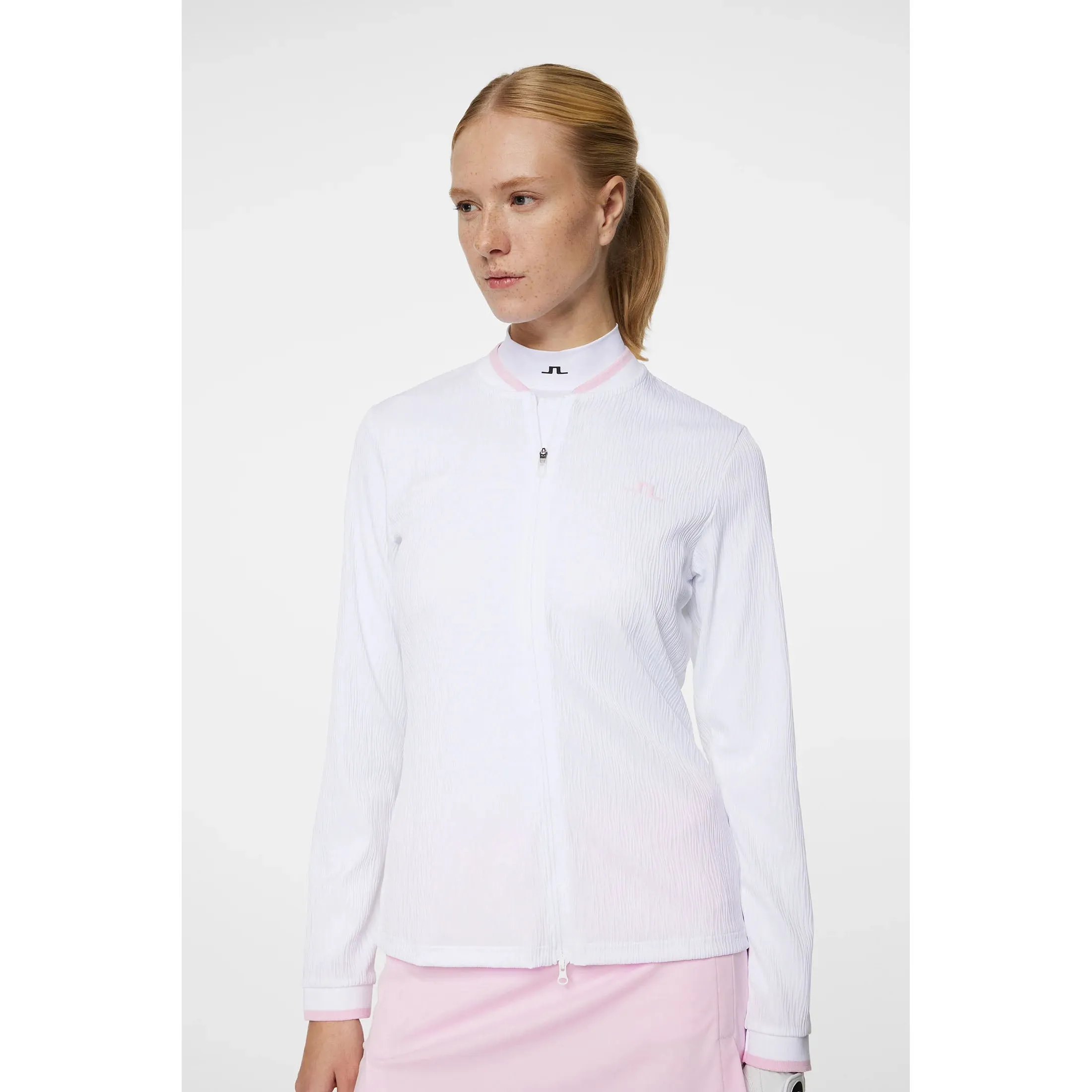 J.Lindeberg Women's Susanna Golf Mid-Layer - White