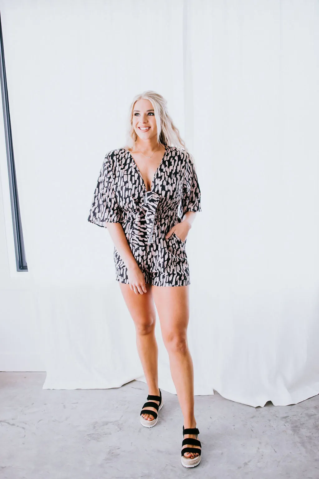 Juanita Printed Romper