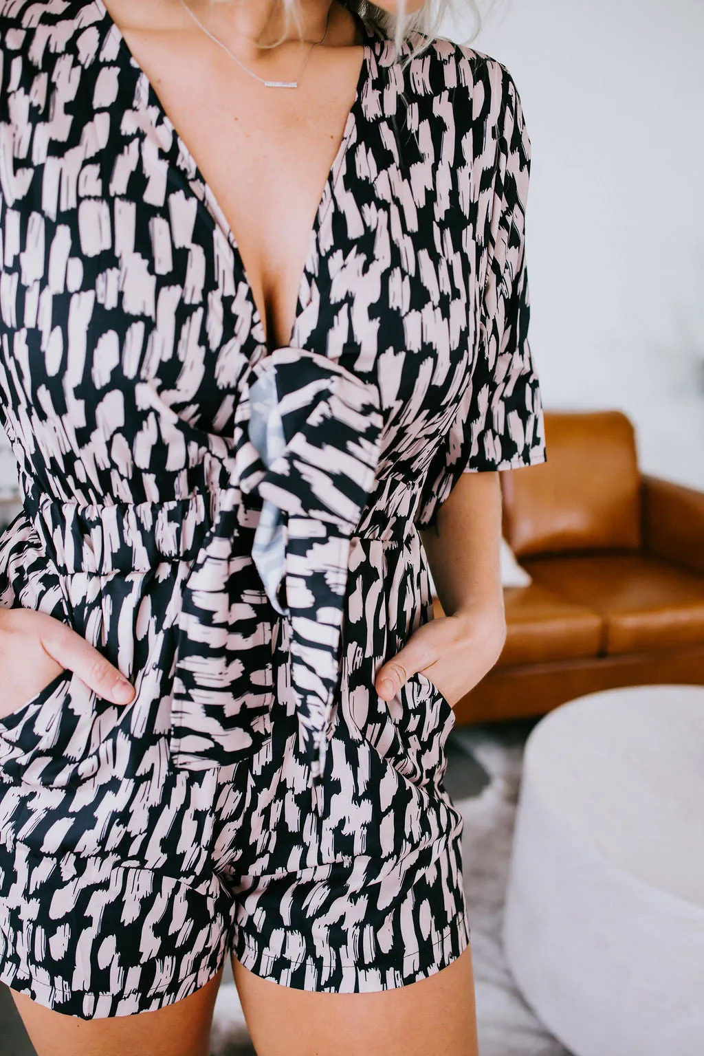 Juanita Printed Romper