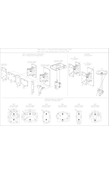 K&M - 24481-000-57 - Speaker Wall Mount - Multi-Purpose - For Heavy Speakers.