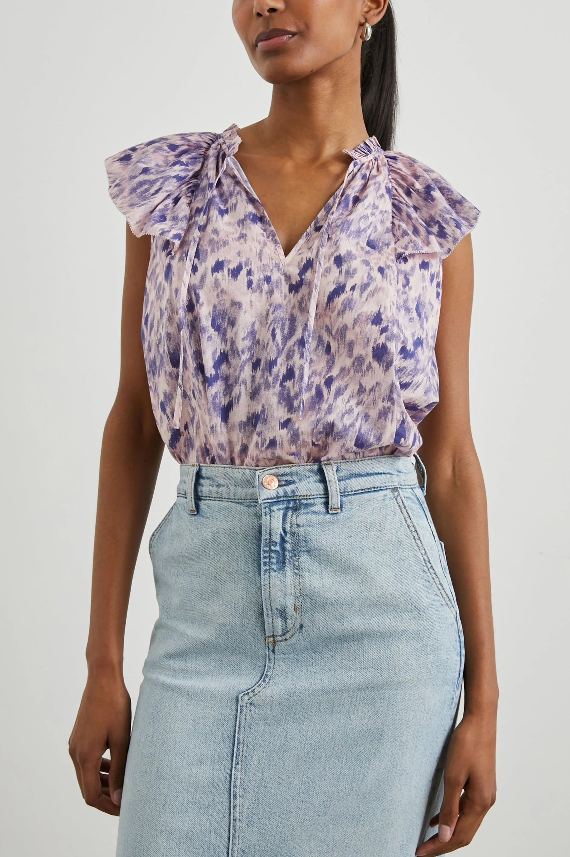 KARYSA TOP - PINK IKAT