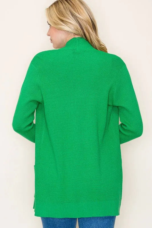 Kelly Green Spring Cardigan