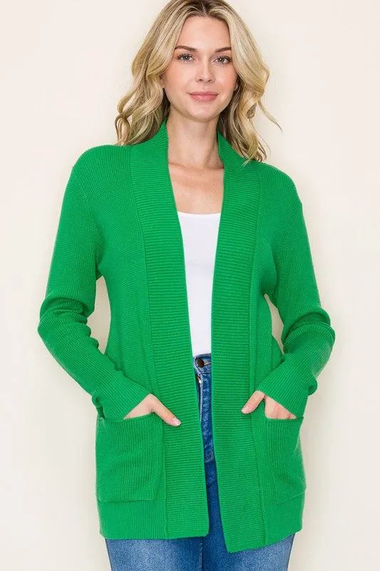 Kelly Green Spring Cardigan