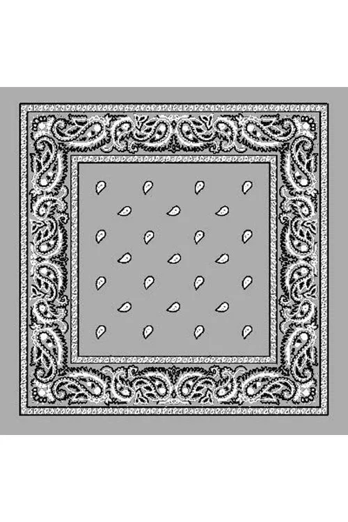 Kitty Deluxe Cotton Bandana in Grey Paisley