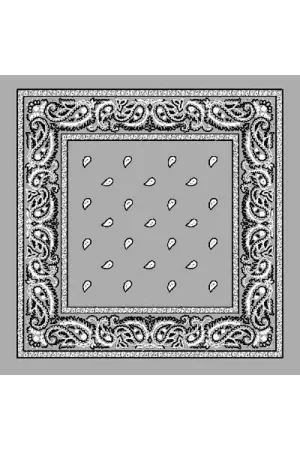 Kitty Deluxe Cotton Bandana in Grey Paisley