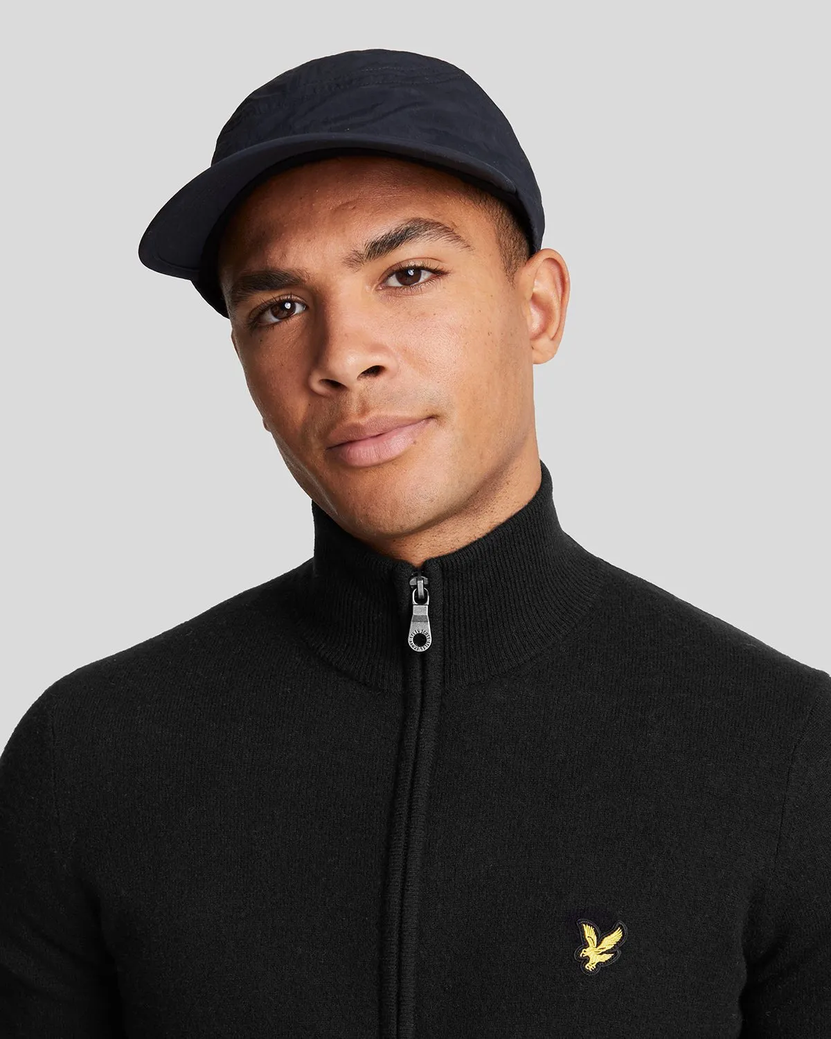 Lambswool Blend Zip Through Cardigan
