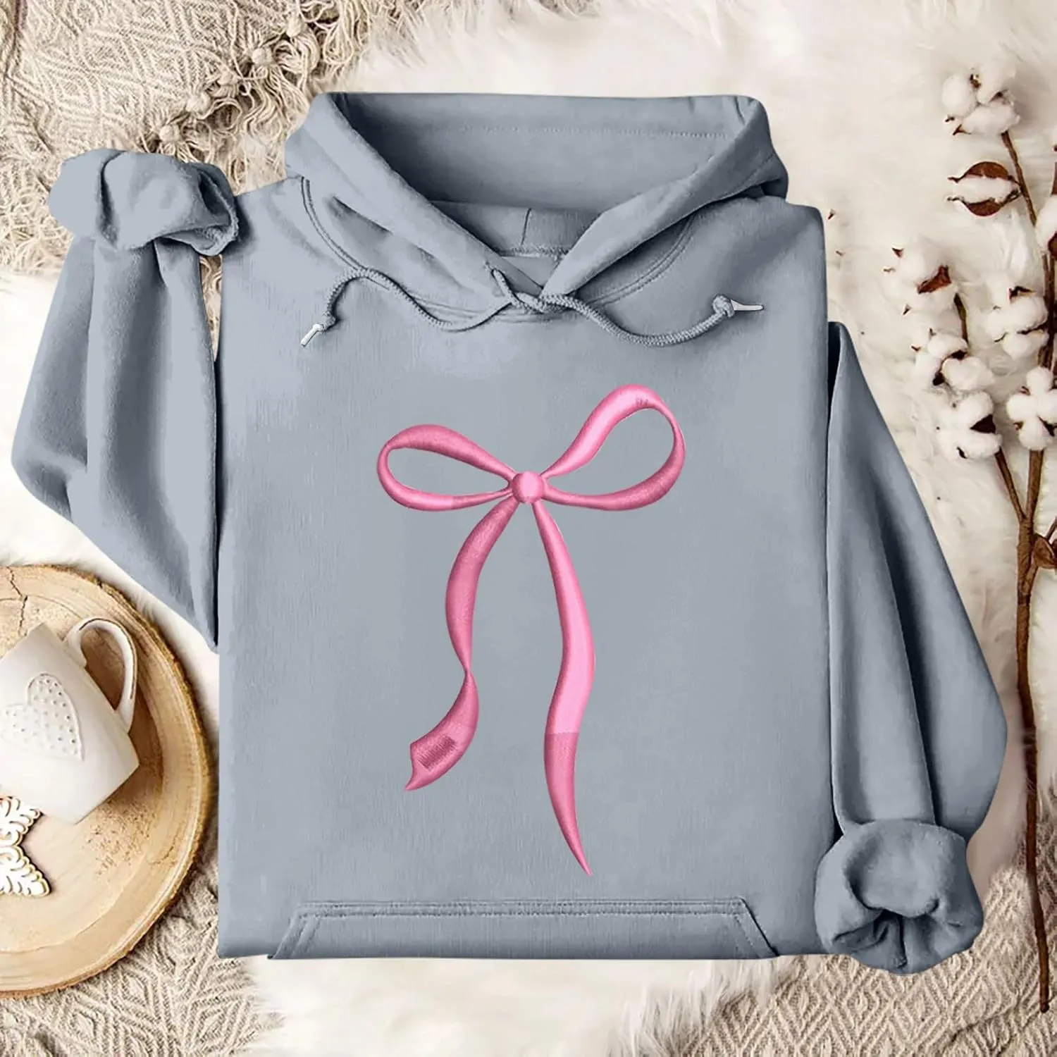 lcyhony Hoodies for Women Trendy Oversized Fleece Graphic Sweatshirts Casual Stretch Drawstring Hooded Sweatshirt with Pocket