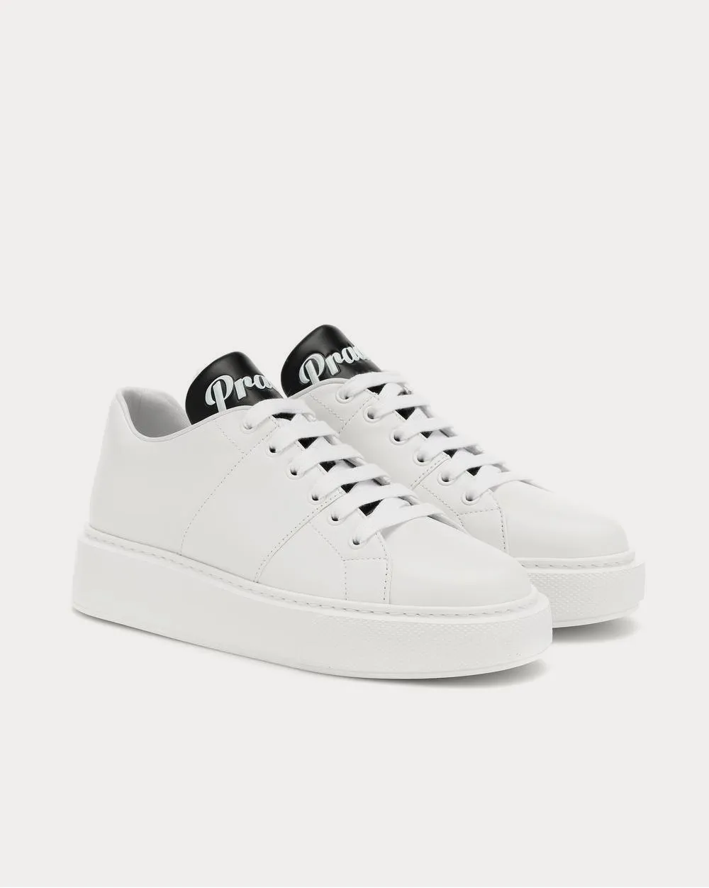 Leather white   black Low Top Sneakers