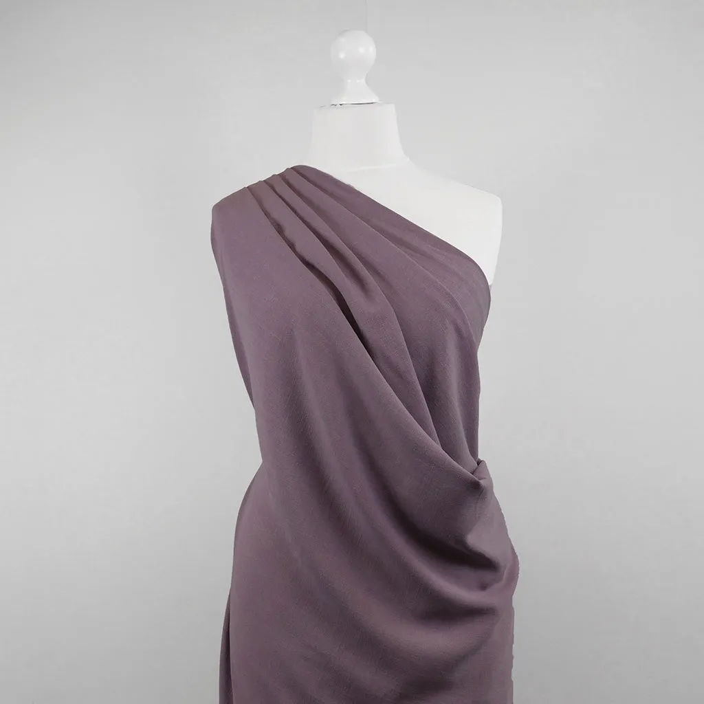 Liege - Pale Purple Viscose Linen Silky Noil Woven Fabric Sample