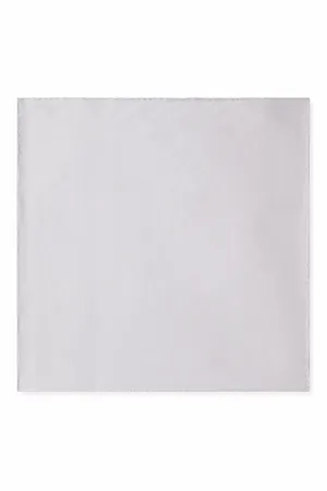 Light Grey Plain Silk Pocket Square