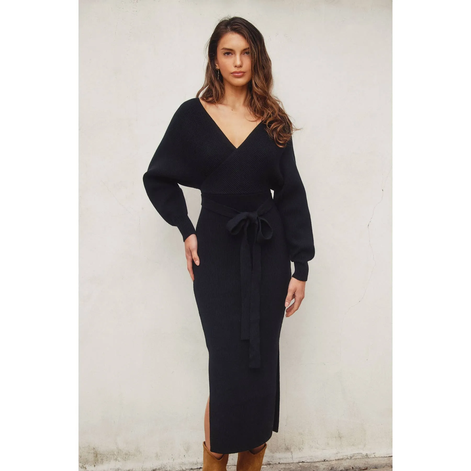 Lillian Western-Inspired Midi Sweater Dress
