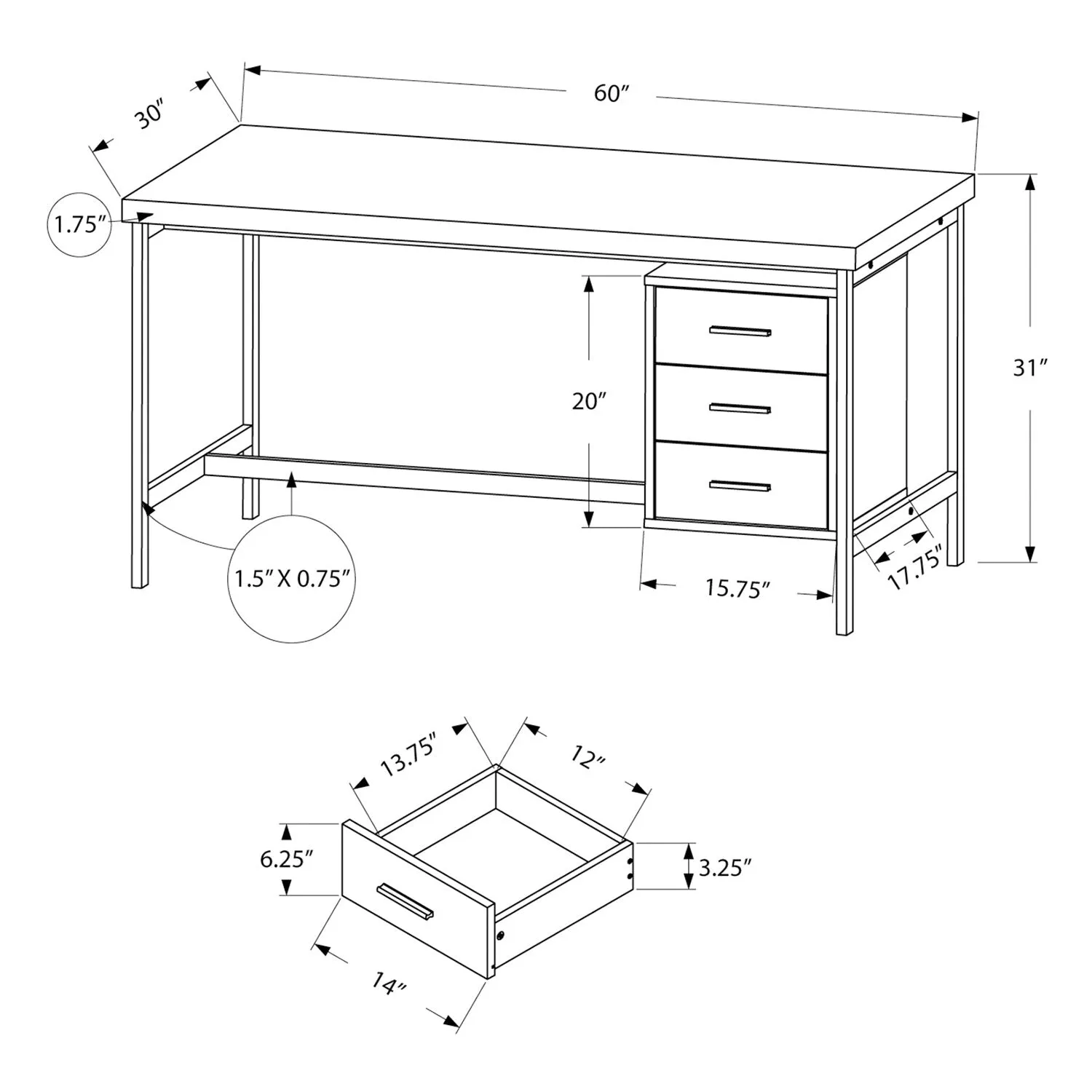 Lilliwaup Desk - Natural