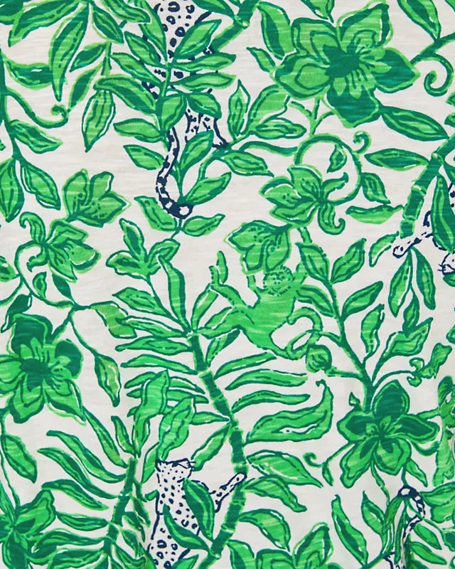 Lilly Pulitzer Etta Scoop Neck Long Sleeve Top Fiddle Leaf Green Lil Escape Plan