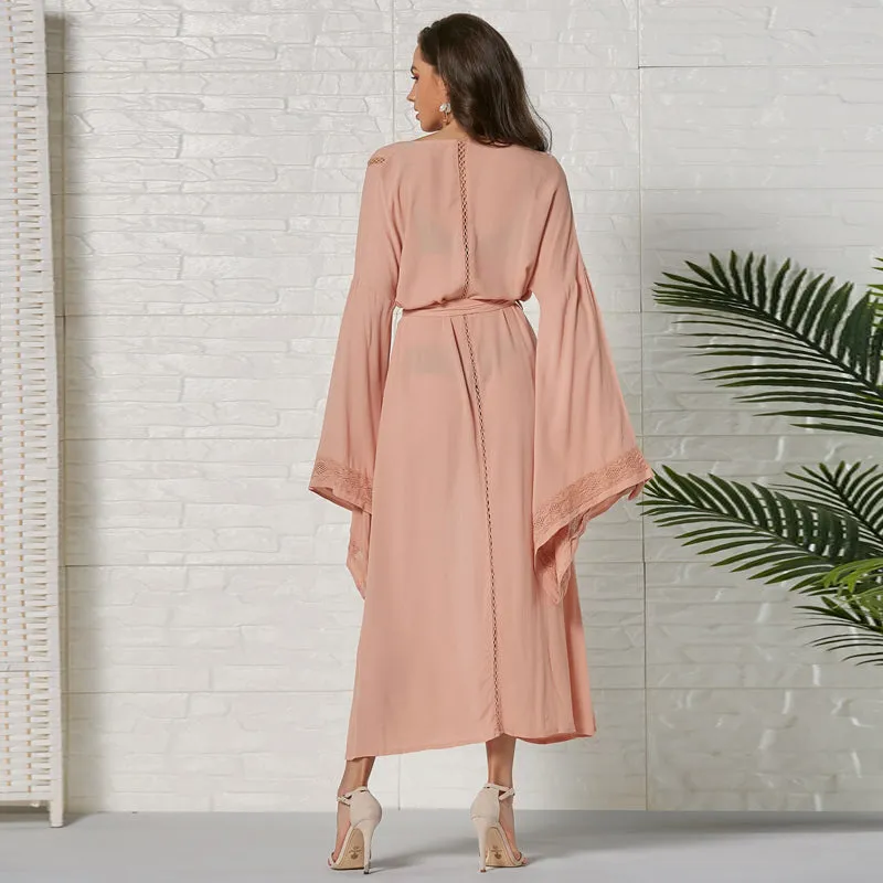 Long Rayon Beach Kimono cover up