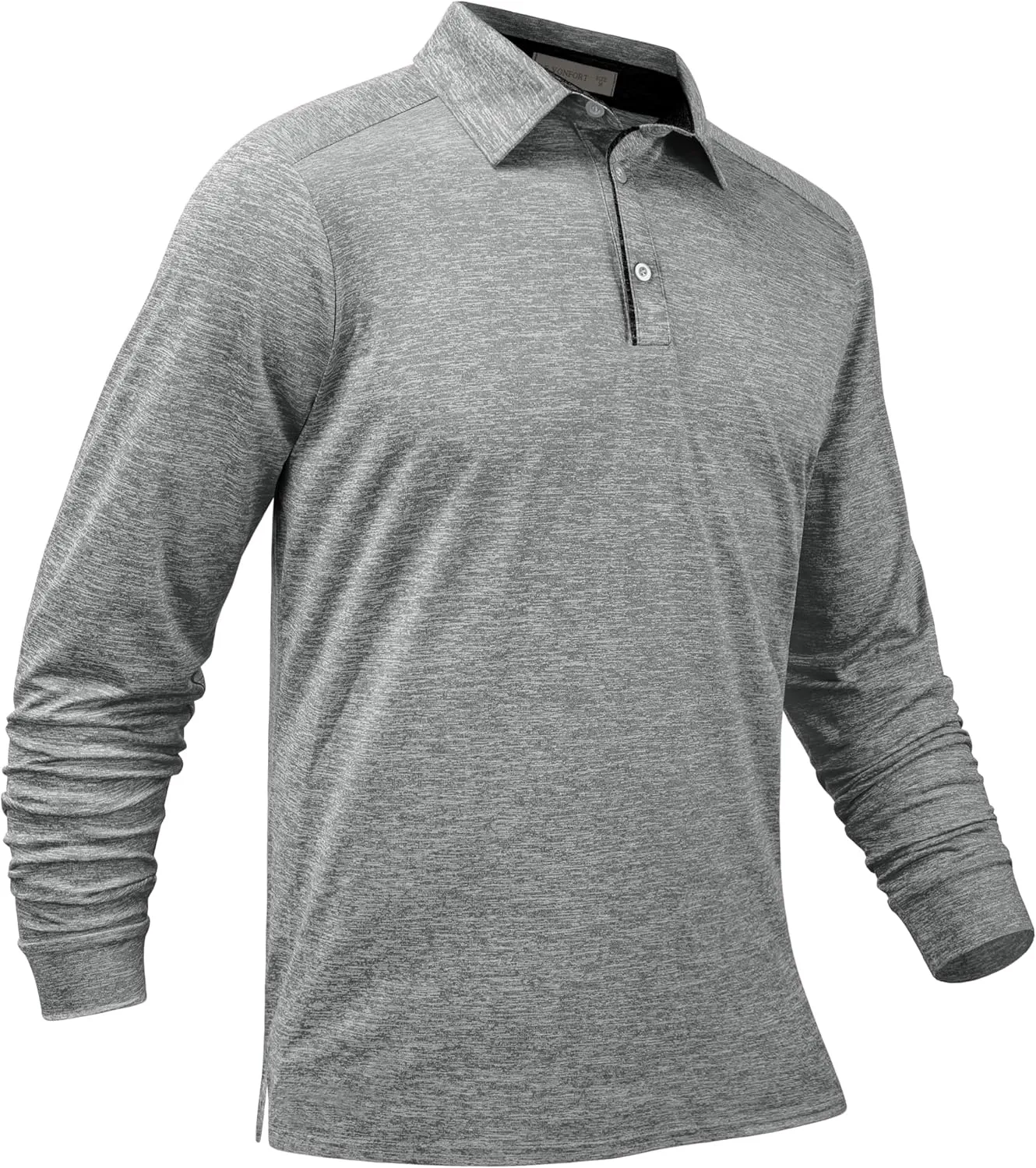 Long Sleeve Polo Shirts for Men Casual Dress Polo Tee Shirts Lightweight Quick Dry Collared Golf Shirt