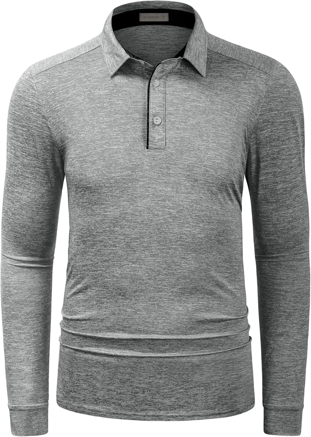 Long Sleeve Polo Shirts for Men Casual Dress Polo Tee Shirts Lightweight Quick Dry Collared Golf Shirt
