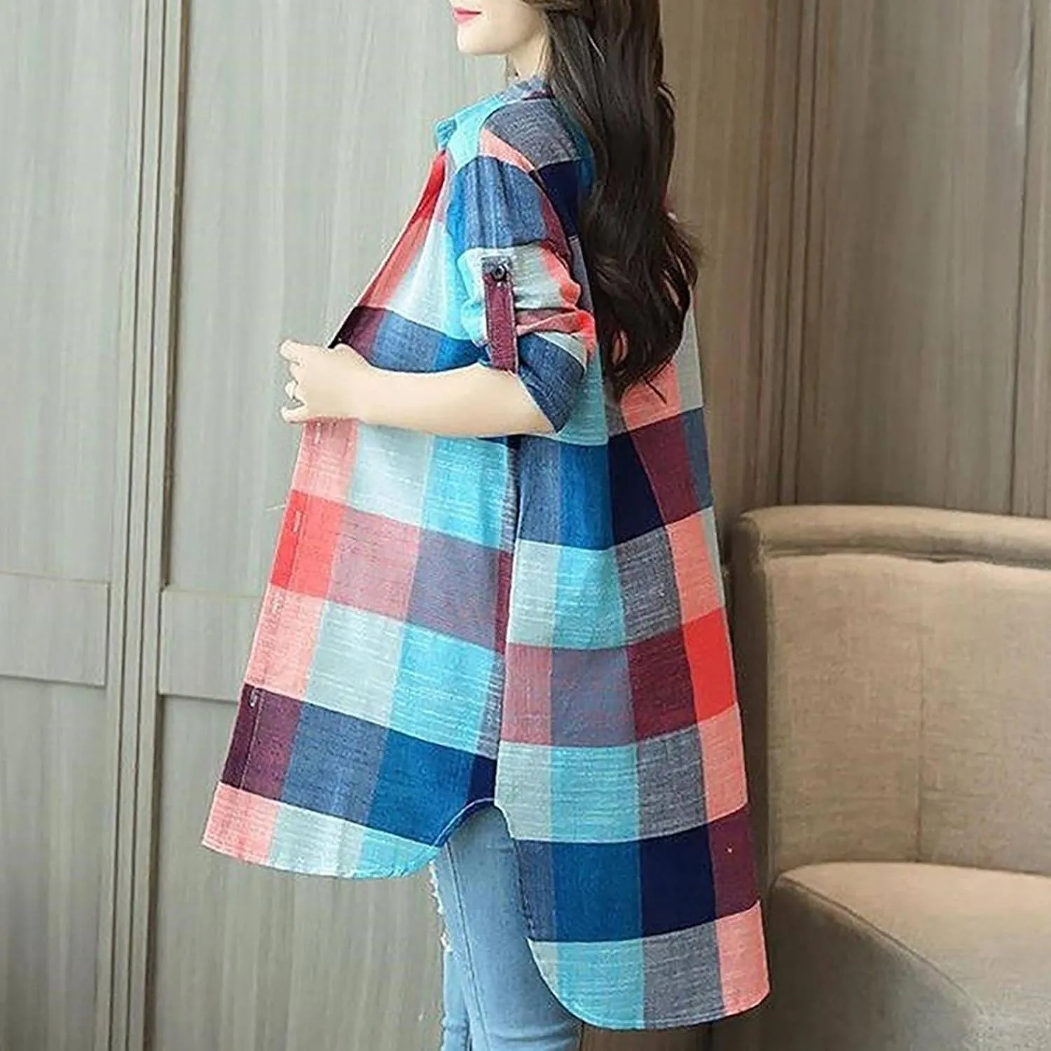 Long Sleeve Shirts for Women,2024 Spring Summer Dressy Casual Button Down Plus Size Tops Office Work Blouses