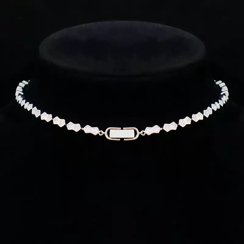 Luxurious Sky Blue Zircon Necklace and Earrings - Blue Jewelry Set