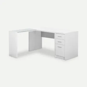Lyndsey L-Shaped Desk with Storage Drawers
