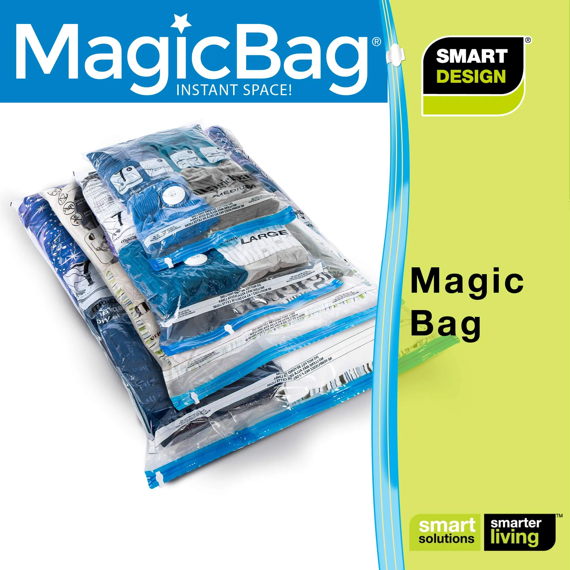 MagicBag Instant Space Saver Storage - Combo - Flat and Travel