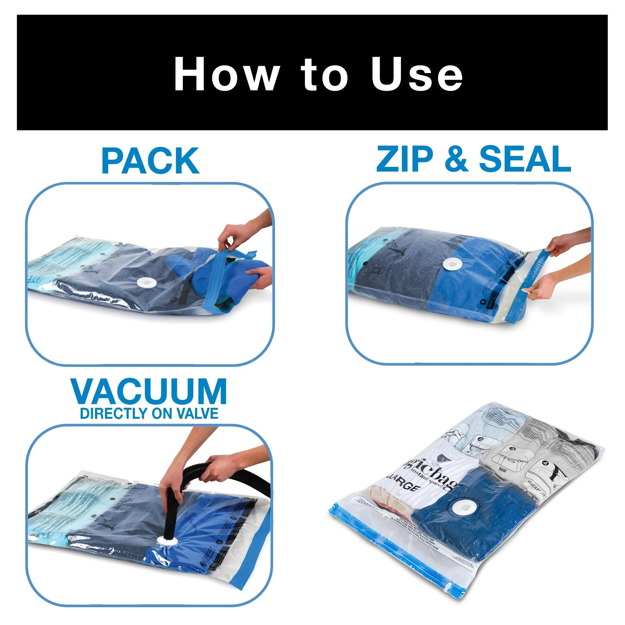 MagicBag Instant Space Saver Storage - Combo - Flat and Travel