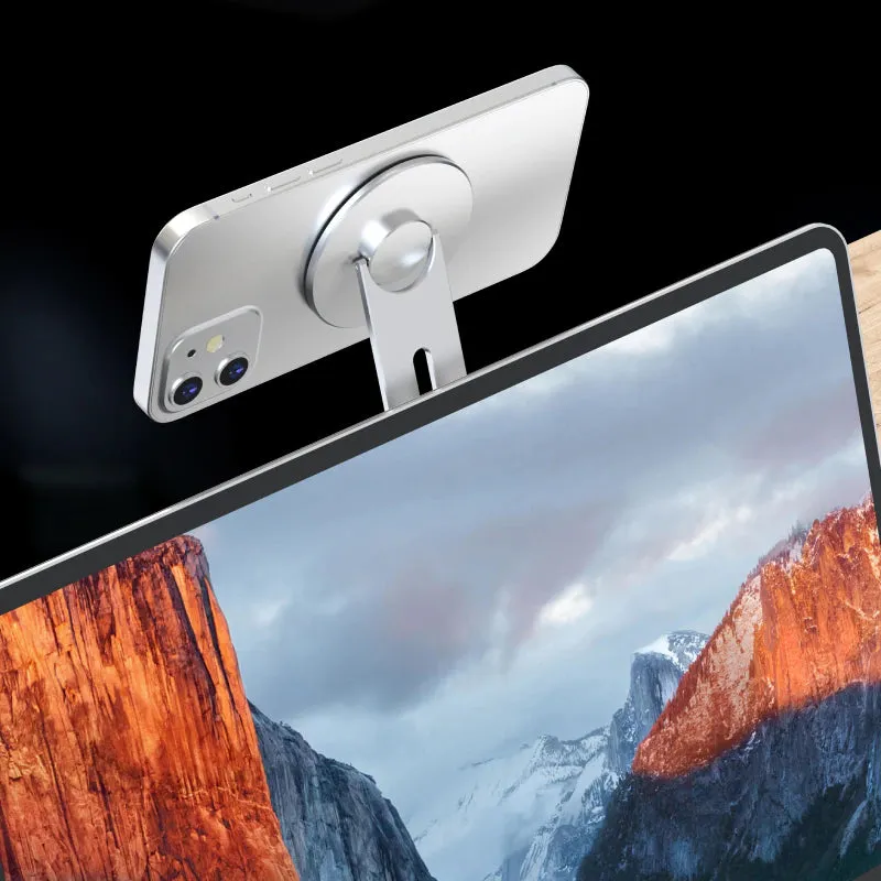 Magnetic Metal Phone Holder Monitor Display Side Mount