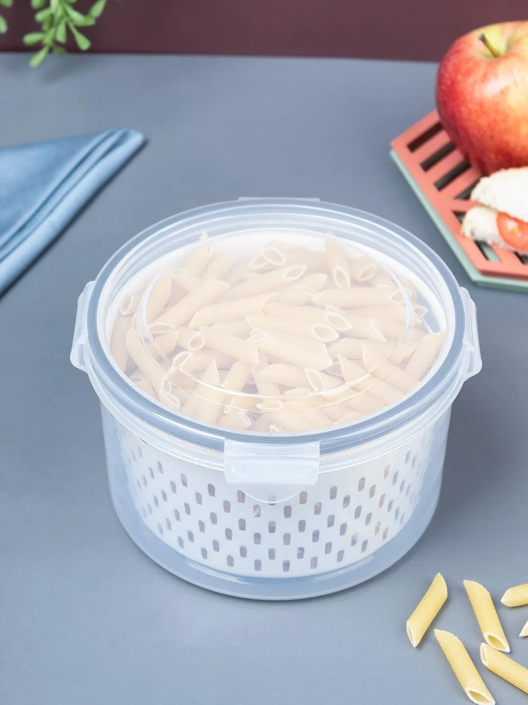 Market99 Sealed Box (550 mL), Transparent, Grey, Plastic