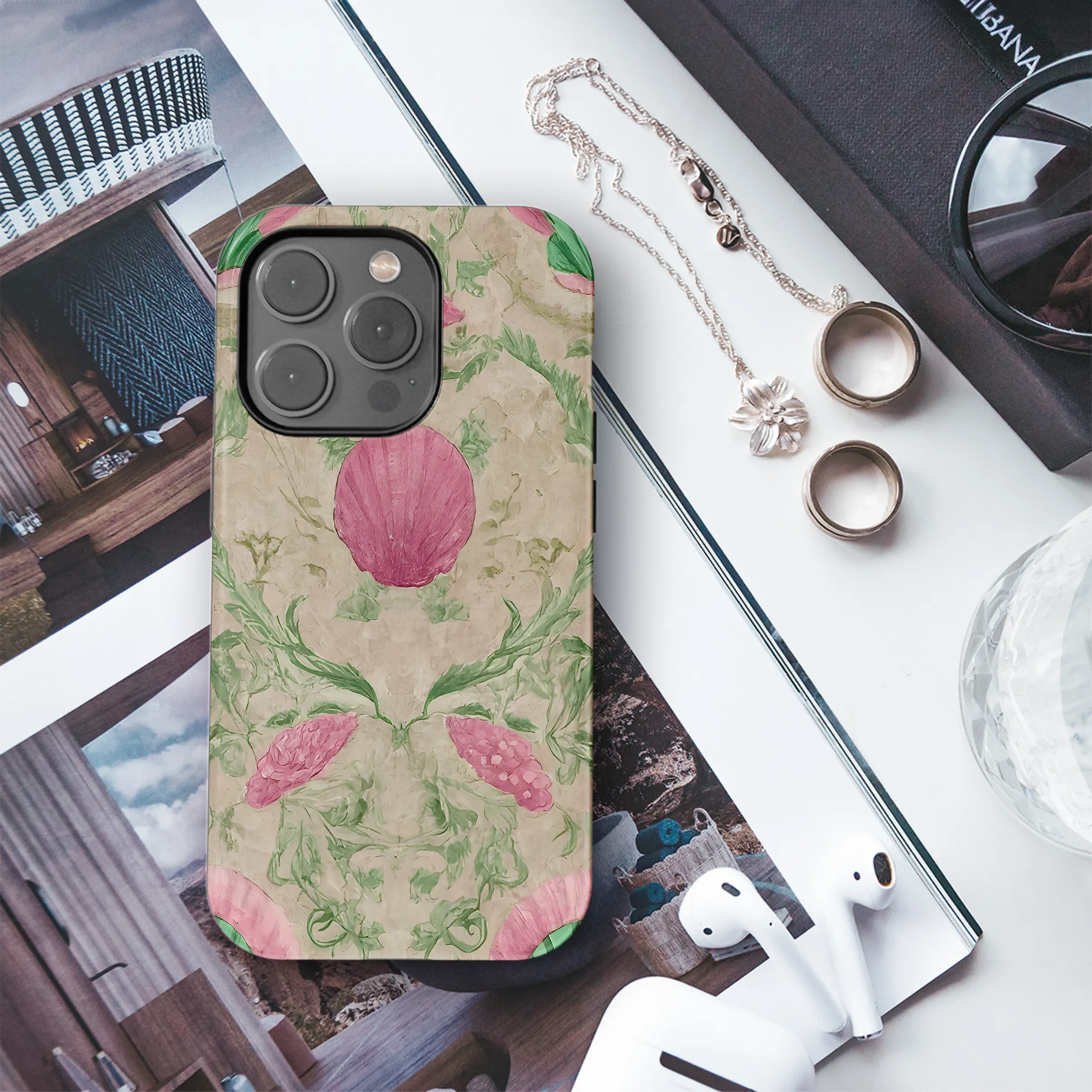 Matte : Greek, Roman, Shells, Map, Vintage, Open Phone Case iPhone Samsung Cover Pixel 3301
