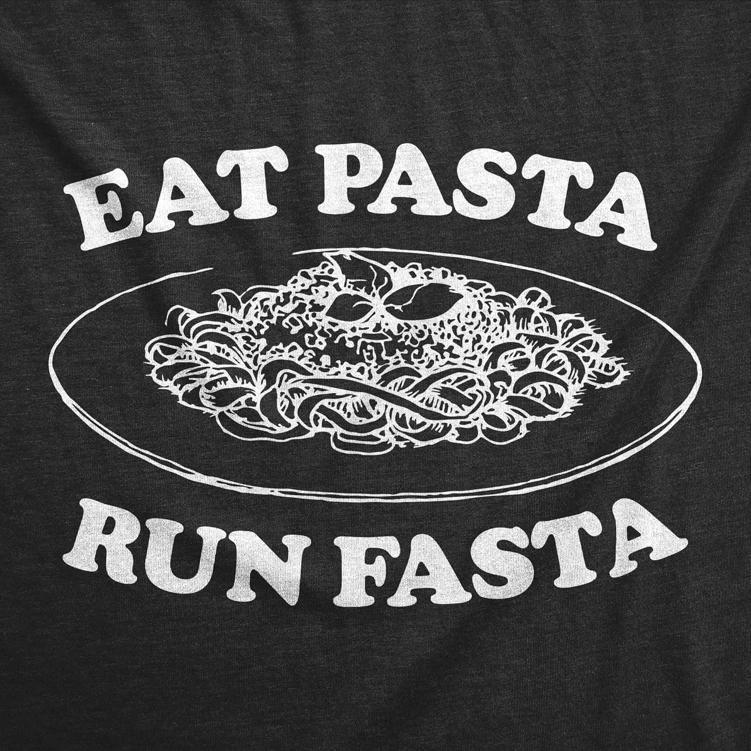 Mens Eat Pasta Run Fasta T Shirt Funny Workout Fitness Top Italian Pride Sayings