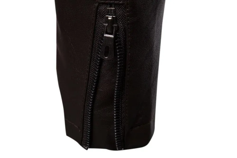 Men's Korean Design Slim Standing Collar PU Leather Jacket