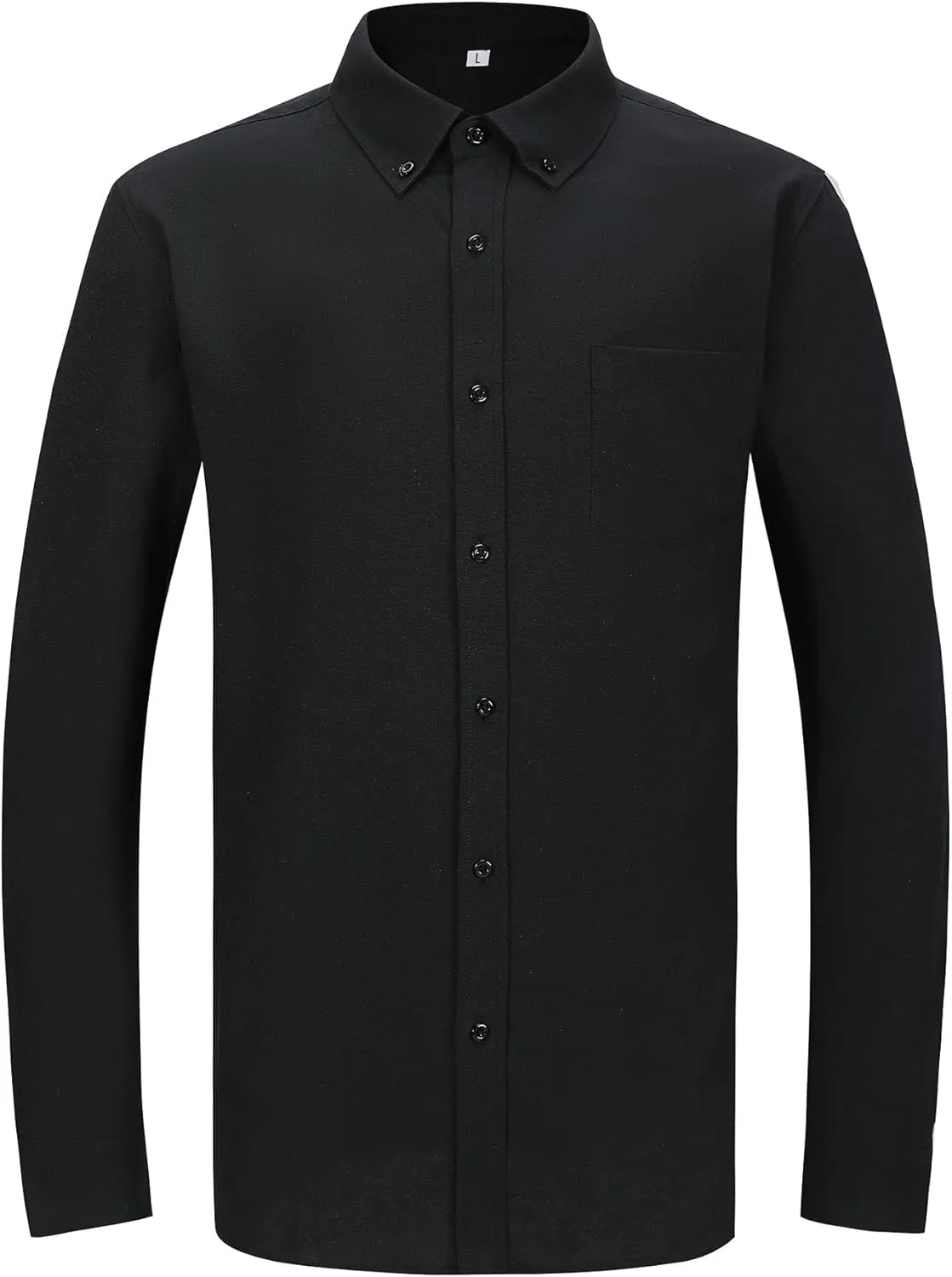 Men's Oxford Shirt Regular-Fit Button Down Collar Shirts Long Sleeve Dress Shirts Wrinkle Resistant with Pocket