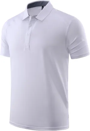 Mens Polo Shirts Quick Dry Sport T Shirt Performance Short Sleeve Athletic Tennis Golf Workout Polo Shirts