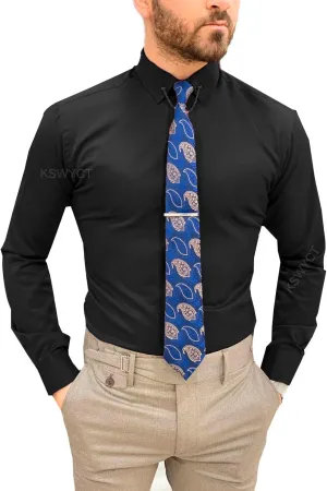 Men's Shirts Button Up Men Shirt Long Sleeve Dress Shirts for Men Wedding Dating Business Casual Shirt