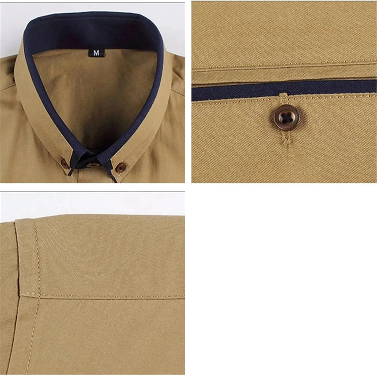 Men's Summer Business Shirt  Short Sleeve Turn-Down Collar Tuxedo Shirt Plus Size Button-Down for Formal Wear