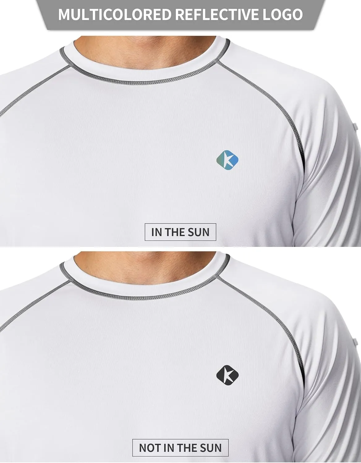 Men's Swim Shirts Quick Dry Rash Guard UPF 50  Sun Protection Fishing Beach Water Shirts Short Sleeve